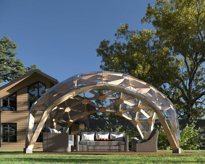 Geodätische Kuppel (Kiefernsperrholz)