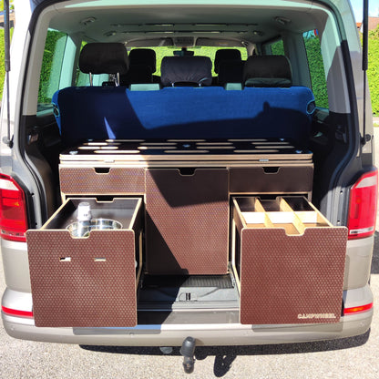 Campingmodul CampWheel Camper Box 3.1 (Braun) für VW T4, T5, T6, T6.1, Caravelle NEU