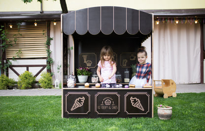 Spiel-Kiosk / Kinder-Café aus wasserfestem laminiertem Sperrholz