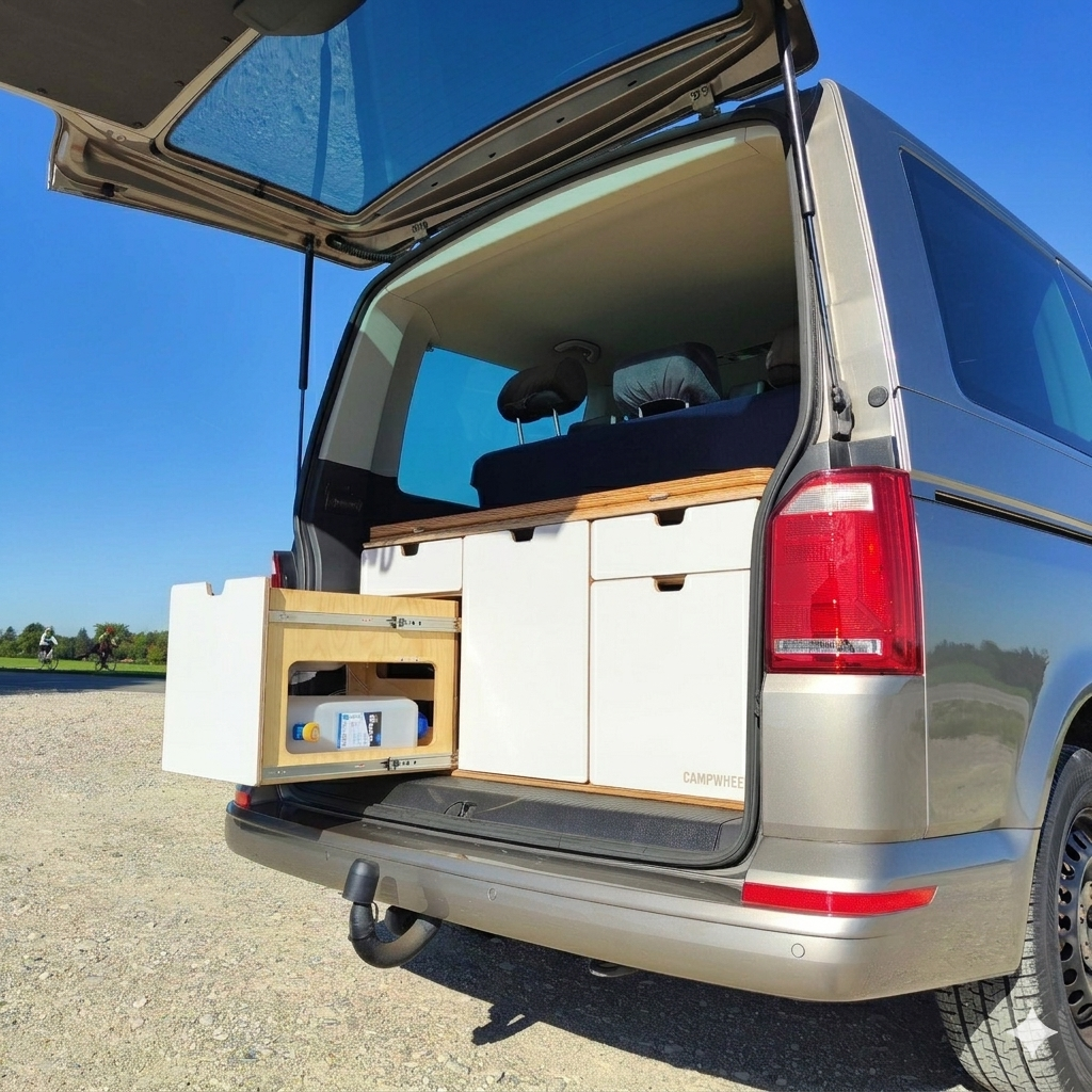 Campingmodul  Сamper Box 3.1 (Weiß) für VW T4, T5, T6, T6.1, Caravelle