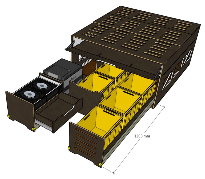 Campingmodul universall CampWheel 7.1 Modul Ford tourneo custom biz 2017